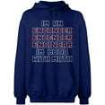 thumbnail image 1 of Unisex Hoodie Sweatshirt, Im An Enganeer Good With Math, Custom Sweater, Slim Fit, Long Sleeve Sweater - Navy Blue Large, 1 of 2