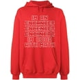 thumbnail image 1 of Unisex Hoodie Sweatshirt, Im An Enganeer Good With Math, Custom Sweater, Slim Fit, Long Sleeve Sweater - Red X-Large, 1 of 2