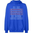thumbnail image 1 of Unisex Hoodie Sweatshirt, Im An Enganeer Good With Math, Custom Sweater, Slim Fit, Long Sleeve Sweater - Royal Blue X-Large, 1 of 2