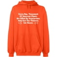 thumbnail image 1 of Unisex Hoodie Sweatshirt, Innocent Plants Are Killed, Slim Fit, Long Sleeve Sweater - Orange Large, 1 of 2
