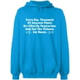 thumbnail image 1 of Unisex Hoodie Sweatshirt, Innocent Plants Are Killed, Slim Fit, Long Sleeve Sweater - Sapphire 3X-Large, 1 of 2
