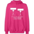 thumbnail image 1 of Unisex Hoodie Sweatshirt, It's All Fun And Games, Slim Fit, Long Sleeve Sweater - Heliconia Large, 1 of 2
