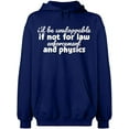 thumbnail image 1 of Unisex Hoodie Sweatshirt, Law Enforcement And Physics, Custom Sweater, Slim Fit, Long Sleeve Sweater - Navy Blue 2X-Large, 1 of 2
