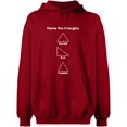 thumbnail image 1 of Unisex Hoodie Sweatshirt, Name The Triangle Ronald, Slim Fit, Long Sleeve Sweater - Antiquee Cherry Small, 1 of 2