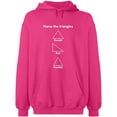 thumbnail image 1 of Unisex Hoodie Sweatshirt, Name The Triangle Ronald, Slim Fit, Long Sleeve Sweater - Heliconia Large, 1 of 2