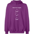 thumbnail image 1 of Unisex Hoodie Sweatshirt, Name The Triangle Ronald, Slim Fit, Long Sleeve Sweater - Purple 2X-Large, 1 of 2