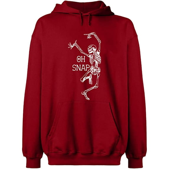 Unisex Hoodie Sweatshirt, Oh Snap, Slim Fit, Long Sleeve Sweater - Antiquee Cherry Large