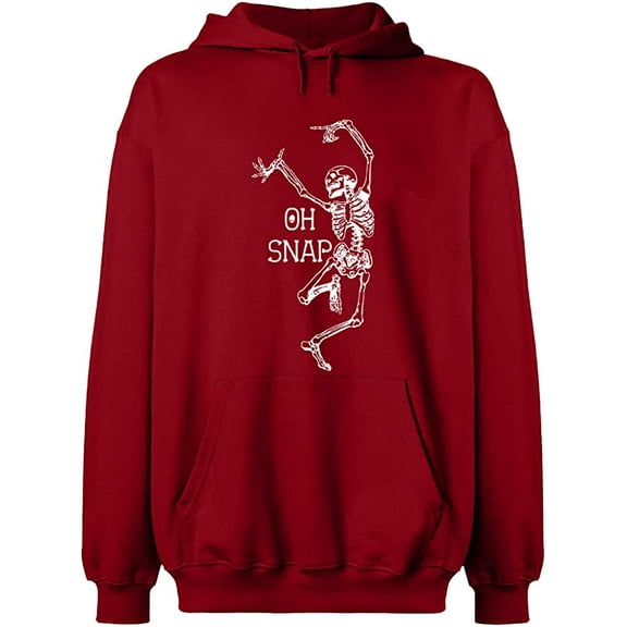 Unisex Hoodie Sweatshirt, Oh Snap, Slim Fit, Long Sleeve Sweater - Antiquee Cherry X-Large