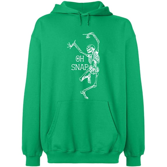 Unisex Hoodie Sweatshirt, Oh Snap, Slim Fit, Long Sleeve Sweater - Irish Green X-Large