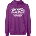 thumbnail image 1 of Unisex Hoodie Sweatshirt, On The Outside I May Appear, Custom Sweater, Slim Fit, Long Sleeve Sweater - Purple Large, 1 of 2