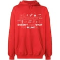 thumbnail image 1 of Unisex Hoodie Sweatshirt, Science Doesn’t Care, Slim Fit, Long Sleeve Sweater - Red 2X-Large, 1 of 2