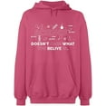 thumbnail image 1 of Unisex Hoodie Sweatshirt, Science Doesn’t Care, Slim Fit, Long Sleeve Sweater - Safety Pink 3X-Large, 1 of 2