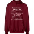 thumbnail image 1 of Unisex Hoodie Sweatshirt, Senior Citizen Texting Code, Slim Fit, Long Sleeve Sweater - Cardinal Red Large, 1 of 2
