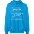 thumbnail image 1 of Unisex Hoodie Sweatshirt, Senior Citizen Texting Code, Slim Fit, Long Sleeve Sweater - Sapphire Medium, 1 of 2