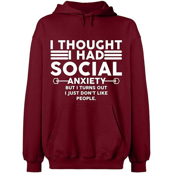 Unisex Hoodie Sweatshirt, Slim Fit, Long Sleeve Sweater - Cardinal Red X-Large