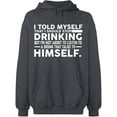 thumbnail image 1 of Unisex Hoodie Sweatshirt Slim Fit Long Sleeve Sweater - Charcoal Large, 1 of 2