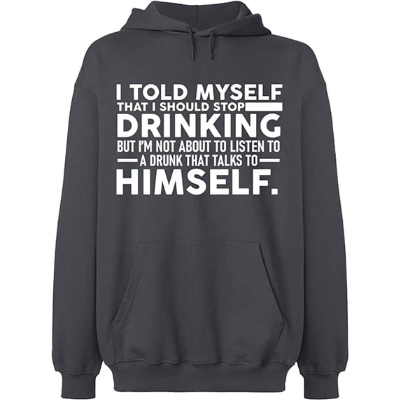 Unisex Hoodie Sweatshirt Slim Fit Long Sleeve Sweater - Charcoal Large