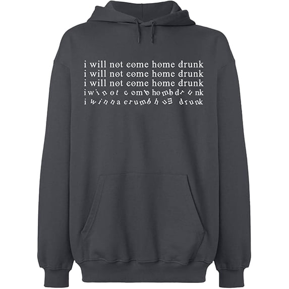 Unisex Hoodie Sweatshirt Slim Fit Long Sleeve Sweater - Charcoal X-Large