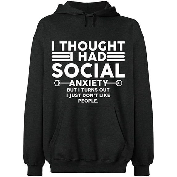Unisex Hoodie Sweatshirt, Slim Fit, Long Sleeve Sweater - Dark Heather Large