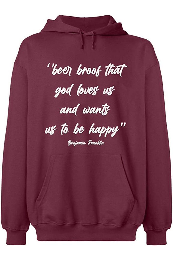Unisex Hoodie Sweatshirt Slim Fit Long Sleeve Sweater - Maroon Small