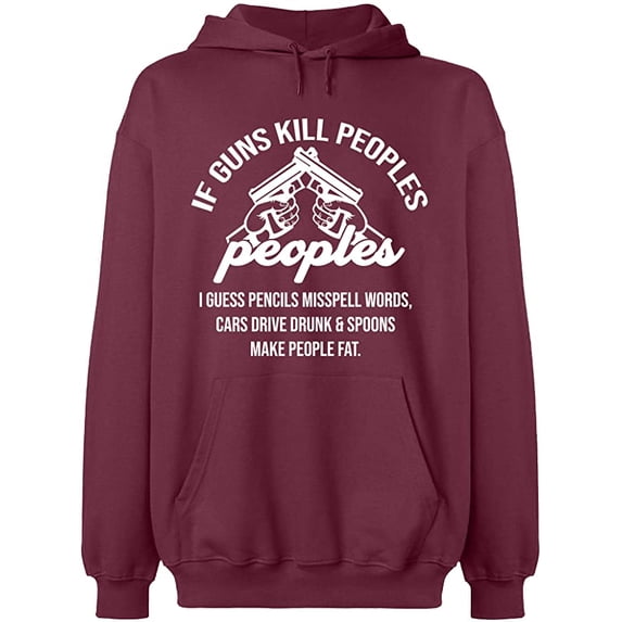 Unisex Hoodie Sweatshirt Slim Fit Long Sleeve Sweater - Maroon X-Large