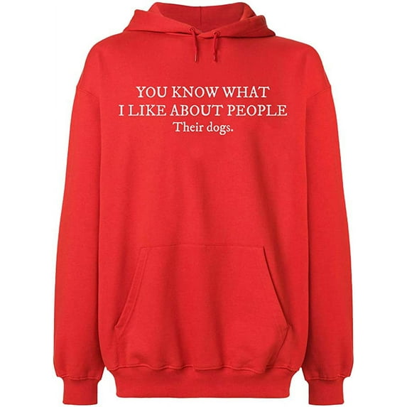 Unisex Hoodie Sweatshirt, Slim Fit, Long Sleeve Sweater - Red Large