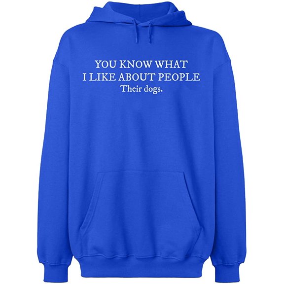 Unisex Hoodie Sweatshirt, Slim Fit, Long Sleeve Sweater - Royal Blue Large
