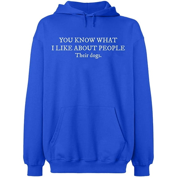 Unisex Hoodie Sweatshirt, Slim Fit, Long Sleeve Sweater - Royal Blue Small