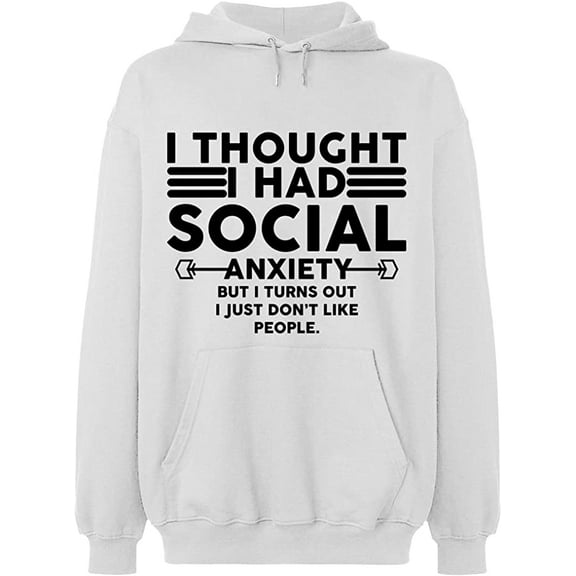 Unisex Hoodie Sweatshirt, Slim Fit, Long Sleeve Sweater - White 2X-Large