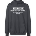 thumbnail image 1 of Unisex Hoodie Sweatshirt, Something Are Better Left Unsaid, Slim Fit, Long Sleeve Sweater - Charcoal 2X-Large, 1 of 2