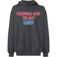 thumbnail image 1 of Unisex Hoodie Sweatshirt, Strangers The Best Candy, Slim Fit, Long Sleeve Sweater - Charcoal Large, 1 of 2