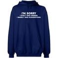 thumbnail image 1 of Unisex Hoodie Sweatshirt, Take Order Take Suggestions, Slim Fit, Long Sleeve Sweater - Navy Blue Small, 1 of 2