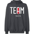thumbnail image 1 of Unisex Hoodie Sweatshirt, Team There It is, Slim Fit, Long Sleeve Sweater - Charcoal Small, 1 of 2