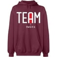 thumbnail image 1 of Unisex Hoodie Sweatshirt, Team There It is, Slim Fit, Long Sleeve Sweater - Maroon 3X-Large, 1 of 2