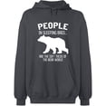 thumbnail image 1 of Unisex Hoodie Sweatshirt, The Bear World, Slim Fit, Long Sleeve Sweater - Charcoal 2X-Large, 1 of 2