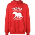 thumbnail image 1 of Unisex Hoodie Sweatshirt, The Bear World, Slim Fit, Long Sleeve Sweater - Red 2X-Large, 1 of 2