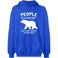 thumbnail image 1 of Unisex Hoodie Sweatshirt, The Bear World, Slim Fit, Long Sleeve Sweater - Royal Blue Large, 1 of 2