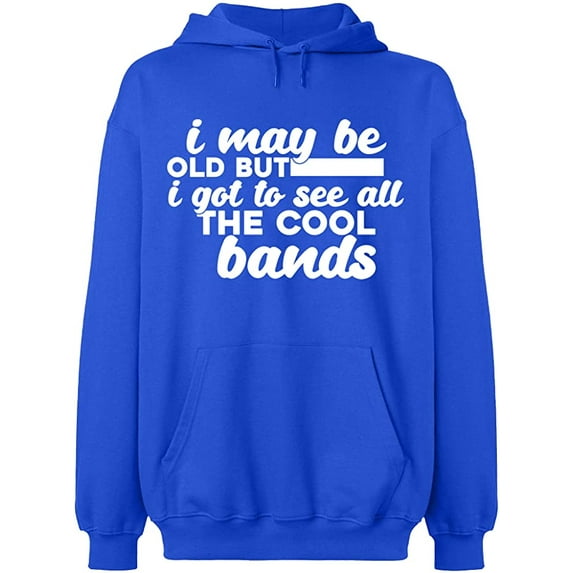 Unisex Hoodie Sweatshirt, The Cool Bands, Slim Fit, Long Sleeve Sweater - Royal Blue 2X-Large