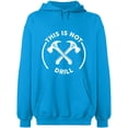 thumbnail image 1 of Unisex Hoodie Sweatshirt, This is Not Drill, Slim Fit, Long Sleeve Sweater - Sapphire Medium, 1 of 2