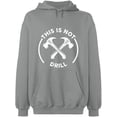 thumbnail image 1 of Unisex Hoodie Sweatshirt, This is Not Drill, Slim Fit, Long Sleeve Sweater - Sport Grey X-Large, 1 of 2