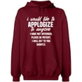 thumbnail image 1 of Unisex Hoodie Sweatshirt, To Anyone I Have Not Offended, Slim Fit, Long Sleeve Sweater - Cardinal Red Large, 1 of 2