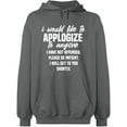 thumbnail image 1 of Unisex Hoodie Sweatshirt, To Anyone I Have Not Offended, Slim Fit, Long Sleeve Sweater - Graphite Heather 3X-Large, 1 of 2