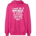 thumbnail image 1 of Unisex Hoodie Sweatshirt, To Anyone I Have Not Offended, Slim Fit, Long Sleeve Sweater - Heliconia Small, 1 of 2