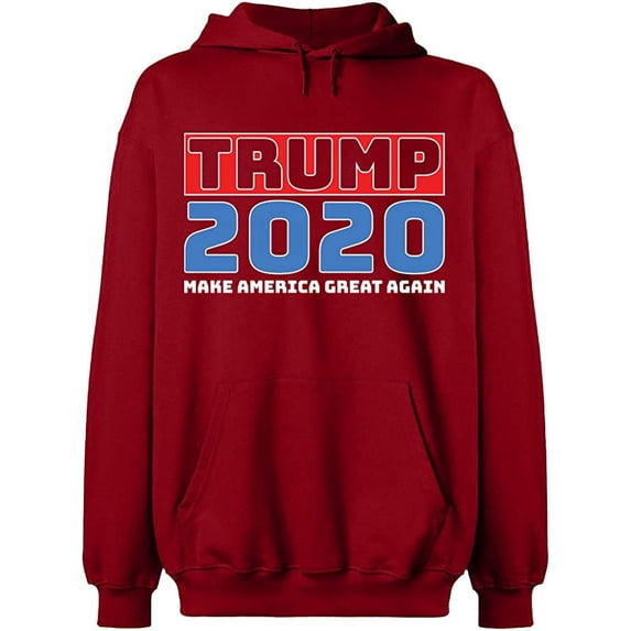 Unisex Hoodie Sweatshirt, Trump 2020, Custom Sweater, Slim Fit, Long Sleeve Sweater - Antiquee Cherry Small