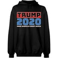thumbnail image 1 of Unisex Hoodie Sweatshirt, Trump 2020, Custom Sweater, Slim Fit, Long Sleeve Sweater - Black Small, 1 of 2