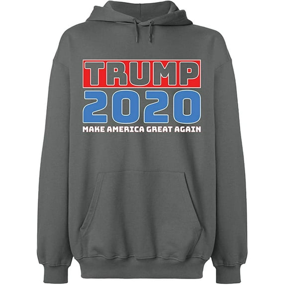 Unisex Hoodie Sweatshirt, Trump 2020, Custom Sweater, Slim Fit, Long Sleeve Sweater - Graphite Heather Small