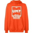 thumbnail image 1 of Unisex Hoodie Sweatshirt, Um The Element of Confusion, Custom Sweater, Slim Fit, Long Sleeve Sweater - Orange 2X-Large, 1 of 2