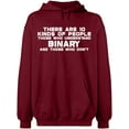 thumbnail image 1 of Unisex Hoodie Sweatshirt, Understand Binary Math, Slim Fit, Long Sleeve Sweater - Cardinal Red 2X-Large, 1 of 2