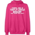 thumbnail image 1 of Unisex Hoodie Sweatshirt, Understand Binary Math, Slim Fit, Long Sleeve Sweater - Heliconia Large, 1 of 2