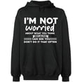 thumbnail image 1 of Unisex Hoodie Sweatshirt, Worried About What You Think, Slim Fit, Long Sleeve Sweater - Dark Heather Small, 1 of 2